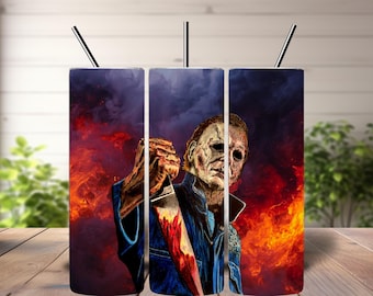 Michael Myers Halloween Tumbler: Horror Movie Reusable Drinkware