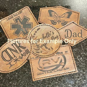 Custom Engraved Leather Iron-on Patch: Personalized DIY Clothing Accessory