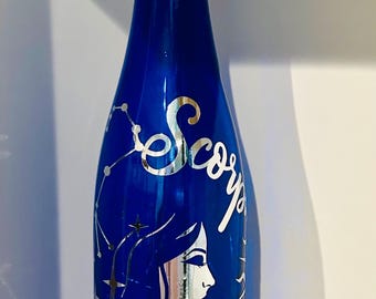 Scorpio Zodiac Wine Bottle Nightlight: Astrological Bedroom Decor