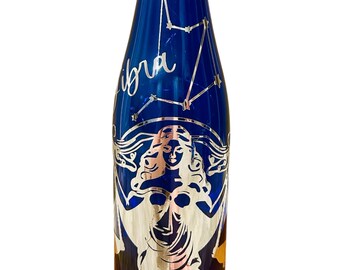 Libra Goddess Zodiac Wine Bottle Nightlight