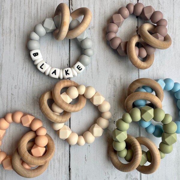 Wooden Baby Rattle - Etsy