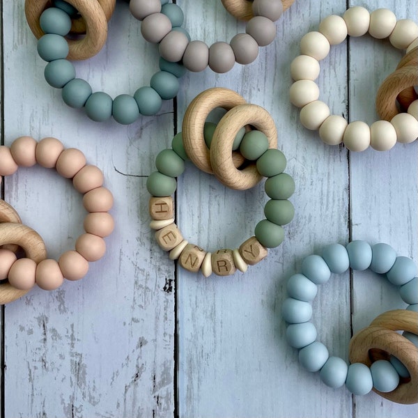 Wooden Rings Rattle Wooden Baby Rattle - Etsy