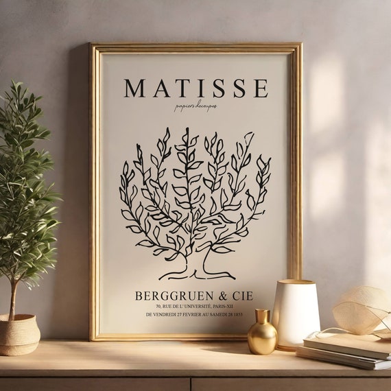 Henri Matisse Print, Matisse Tree, Line Art, Plane Tree, Wall