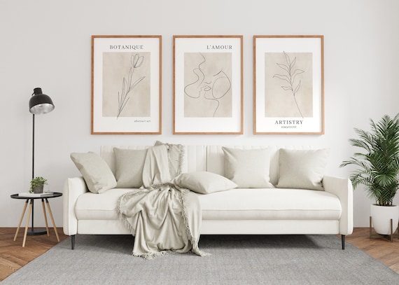 Set of 3 Wall Prints, Beige Wall Art, Neutral Wall Prints, Beige Wall Decor, Natural Wall Decor, Bedroom Wall Art, Home Decor, Beige