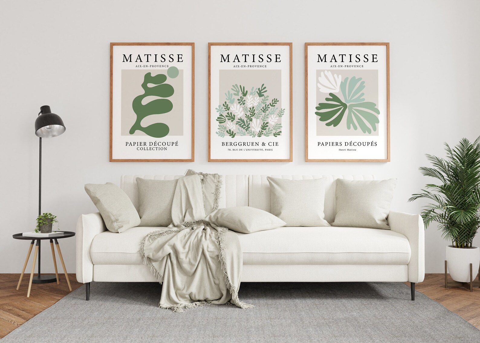Matisse Prints, Set of 3 Prints, Green Wall Art, Exhibition Prints