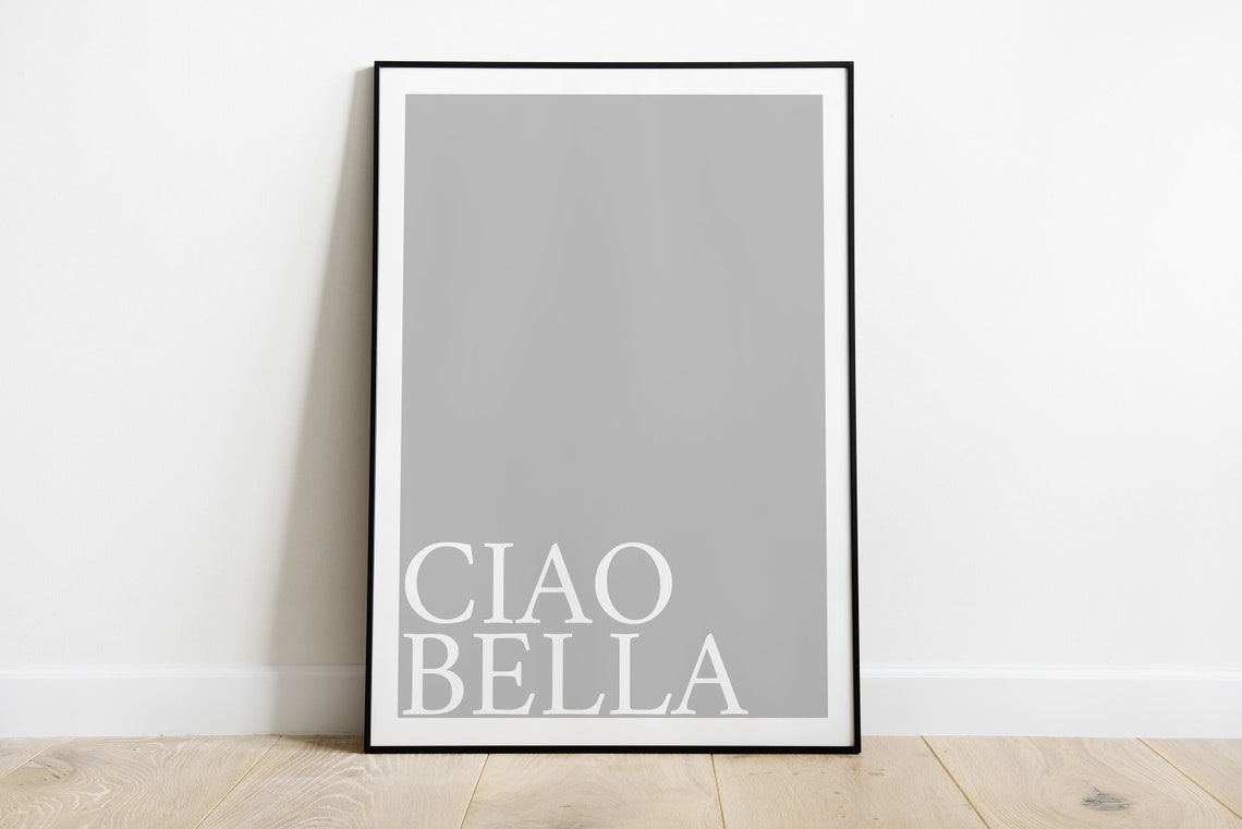 Ciao Bella Print Goodbye Beautiful Italian Print Fashion