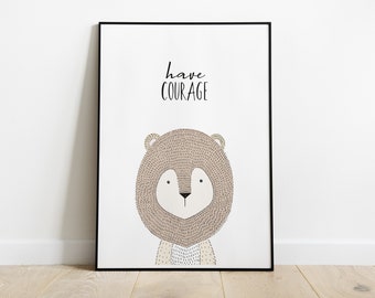 Lion Nursery Print, Safari Animals Print, Baby Decor, Animal Nursery wall art, Nursery Decor