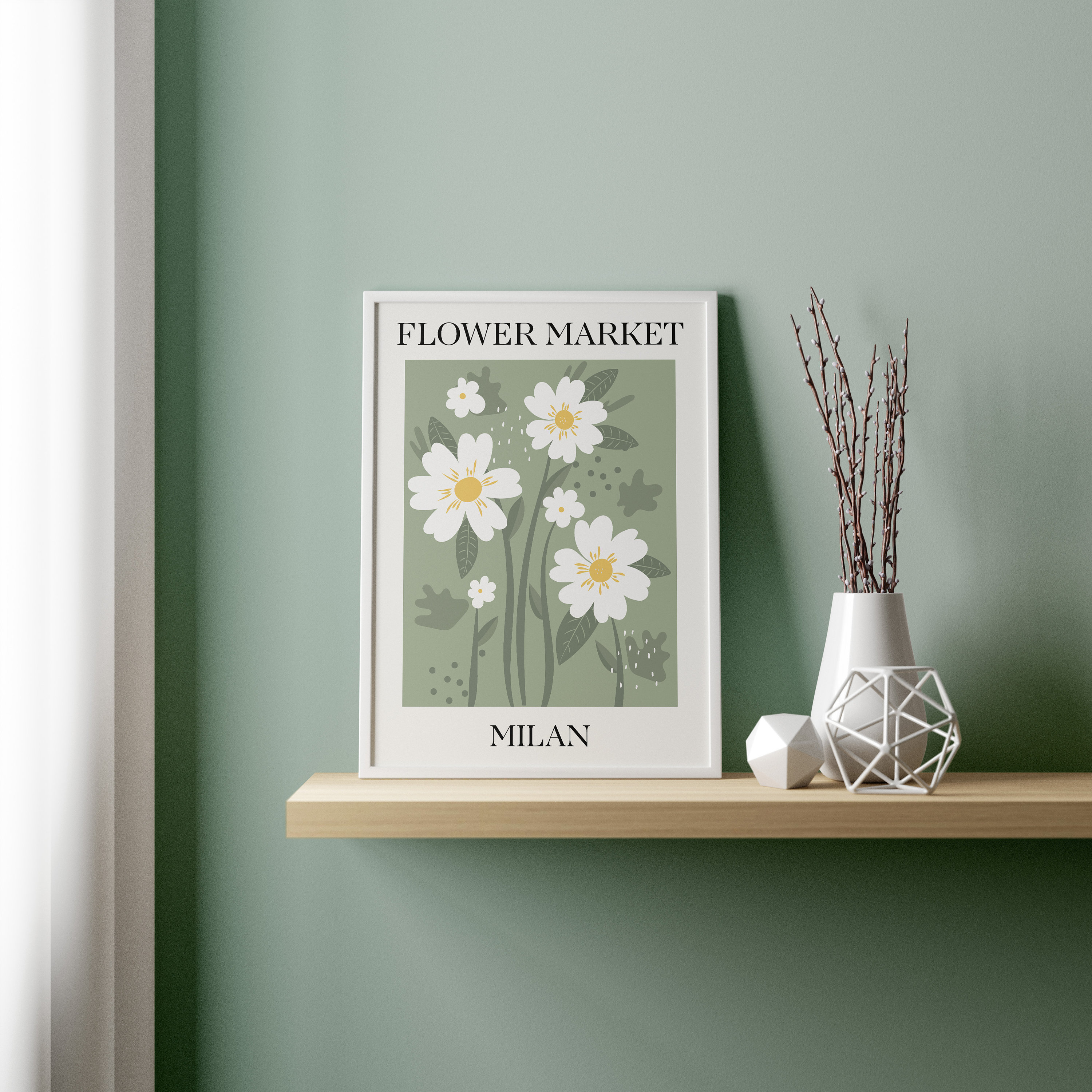 Flower Market Prints, Set of 3, Exhibition Posters, Botanical Prints ...