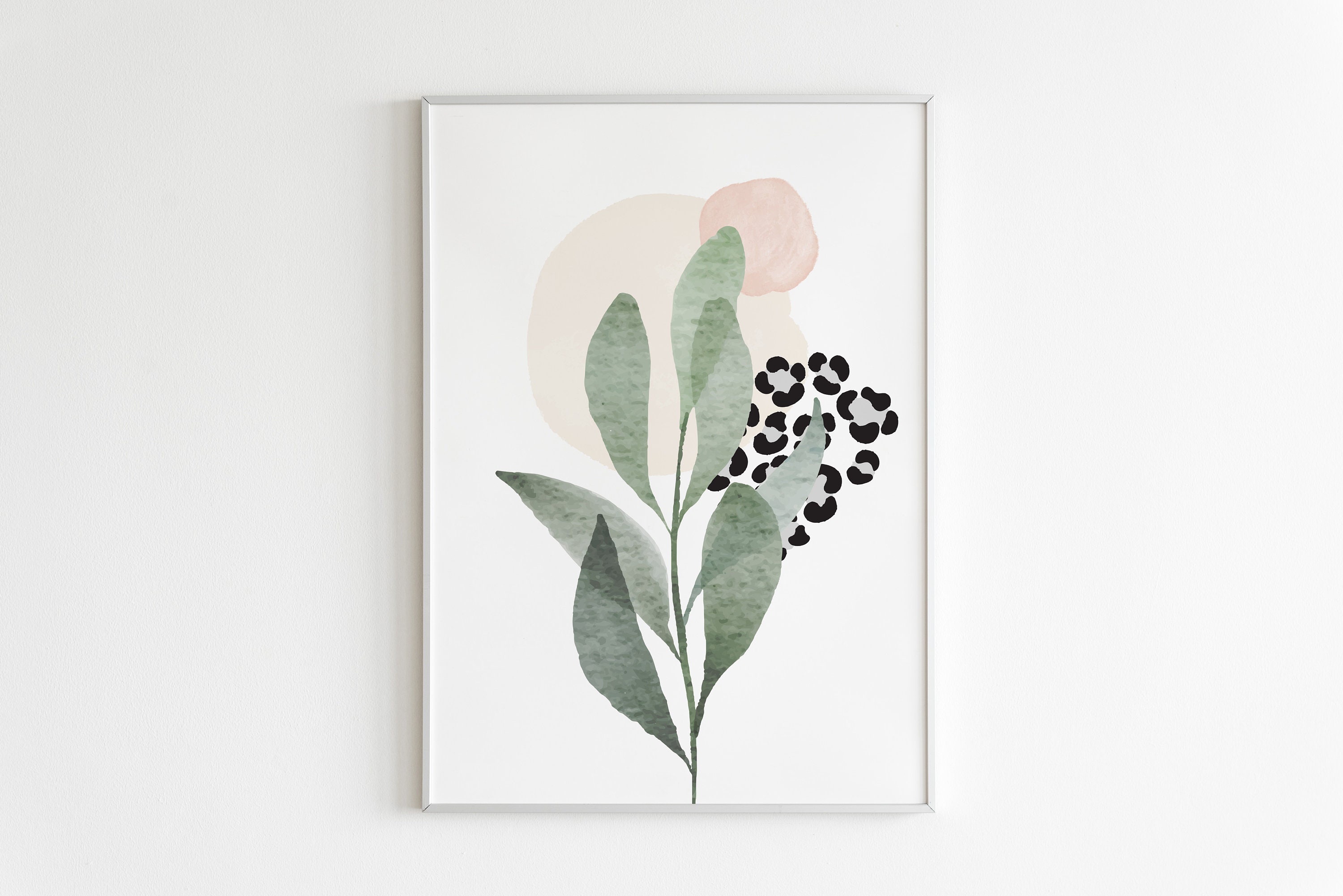Abstract Leaf Prints Set of 2 Botanical Wall Art Leaf Etsy UK