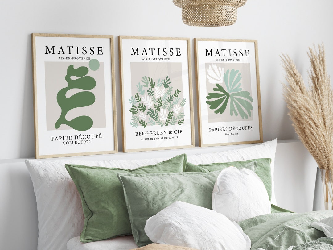 Matisse Prints Set of 3 Prints Green Wall Art Exhibition - Etsy UK