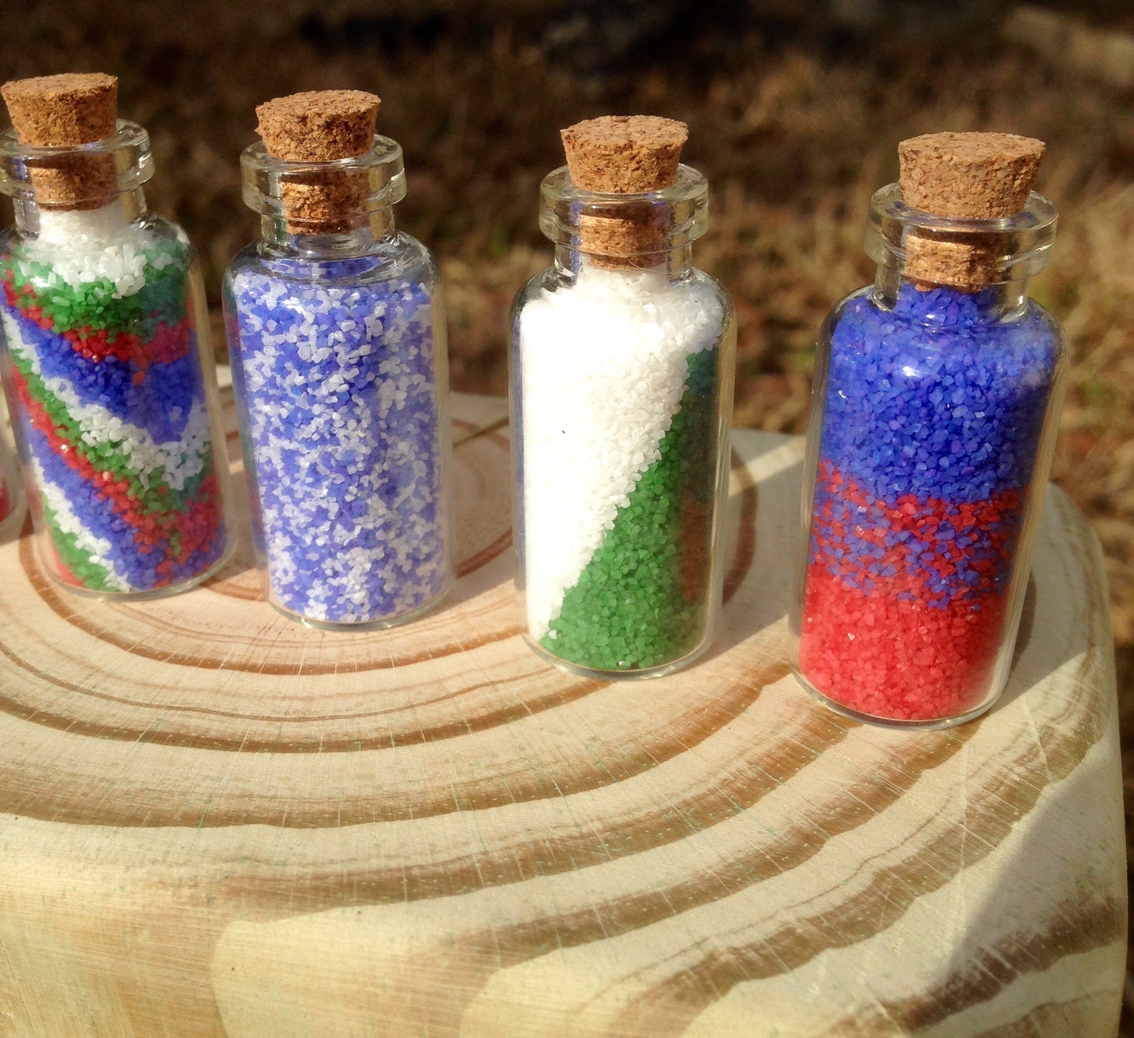Minature Sand Art Bottles Set of 5 Etsy