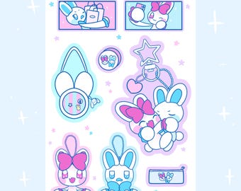 Bunny Shopping Sticker Sheet | OC