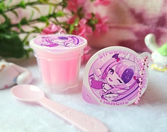 Ironmouse Squishy Pudding Cup Keychain | Fidget | Squishy Toy | Kawaii Accessory