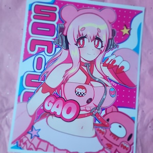 Super Sonico Gloomy Bear Print