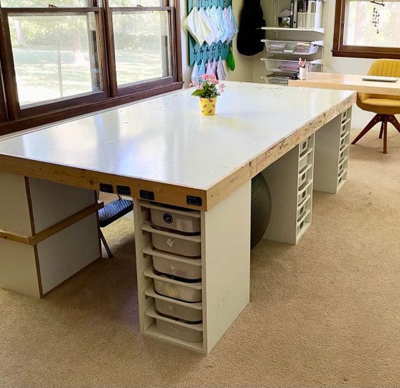 Craft table with storage ikea discount