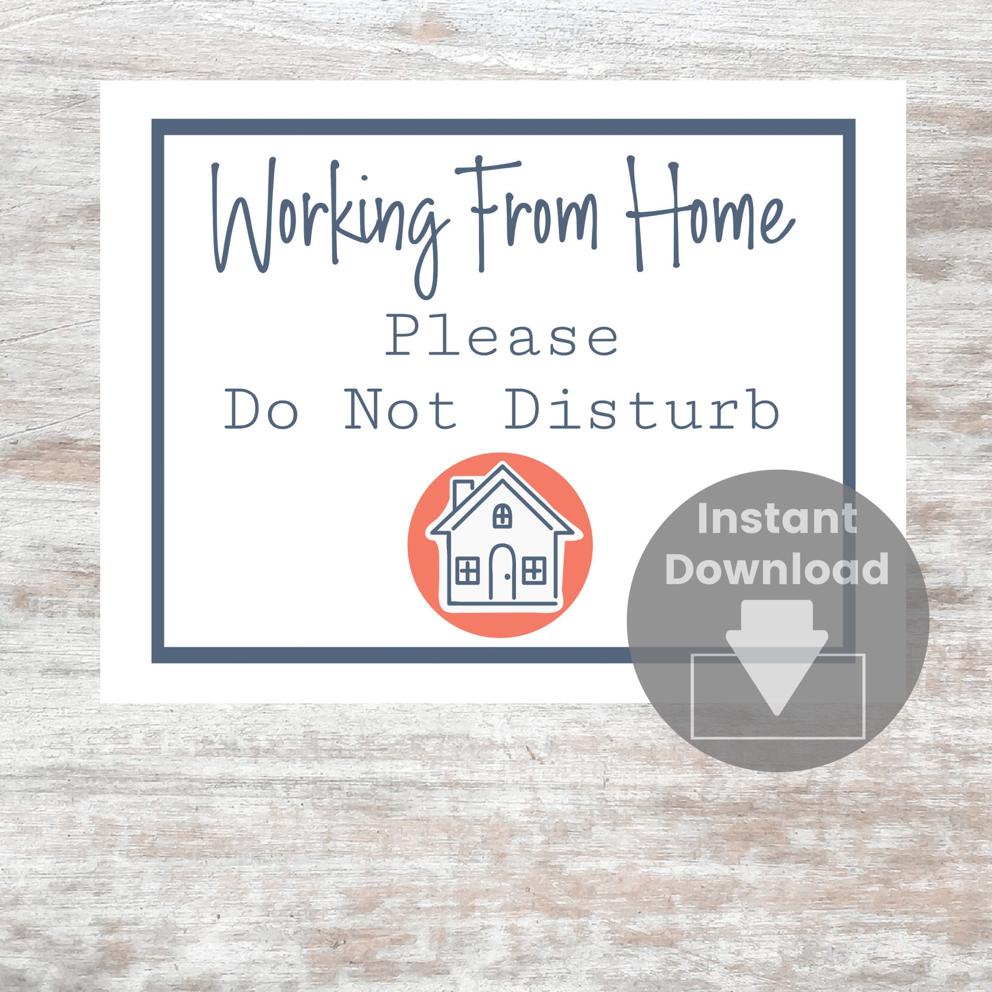 Working From Home Do Not Disturb Printable Sign Door Sign Office Sign