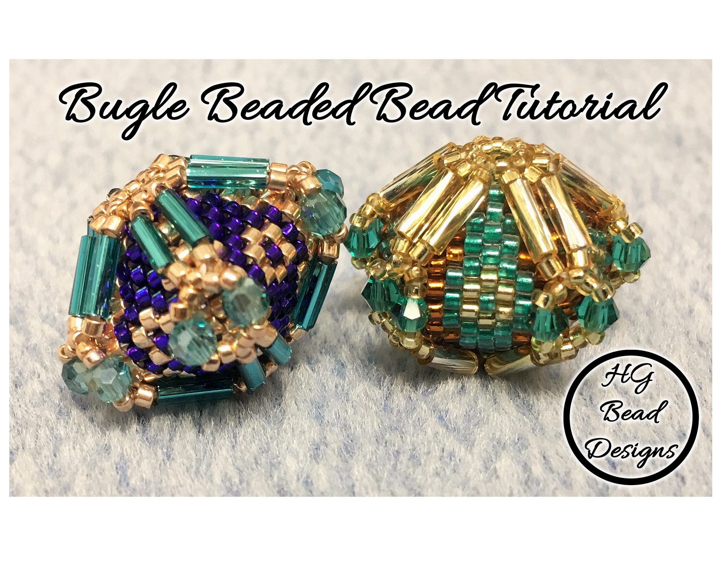 Peyote Bugle Beaded Bead Pattern Tutorial Etsy