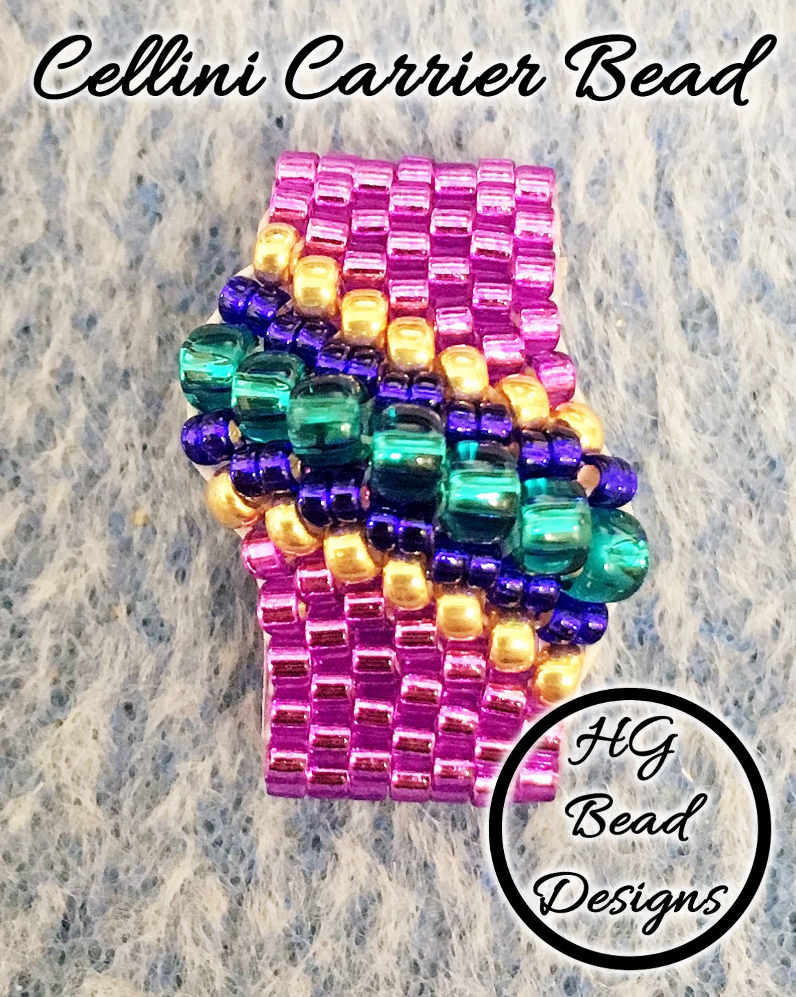Beaded Carrier Bead Pattern Tutorial 3 Styles Etsy España