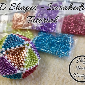 Icosahedron Structural Peyote Ornament Keyring Pattern Tutorial
