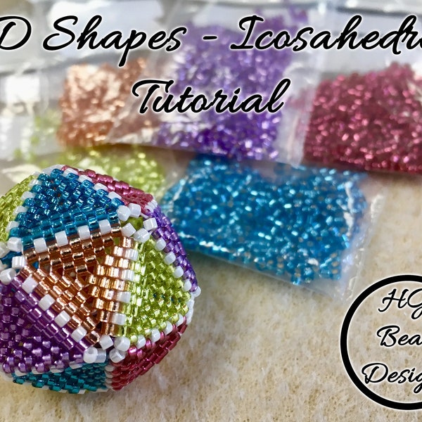 Icosahedron Structural Peyote Ornament Keyring Pattern Tutorial