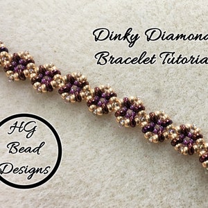 Demi Round Dinky Diamonds Bracelet Beading Pattern Tutorial