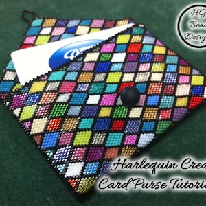 Peyote Harlekin Kreditkarte Geldbörse Brieftasche Muster Anleitung
