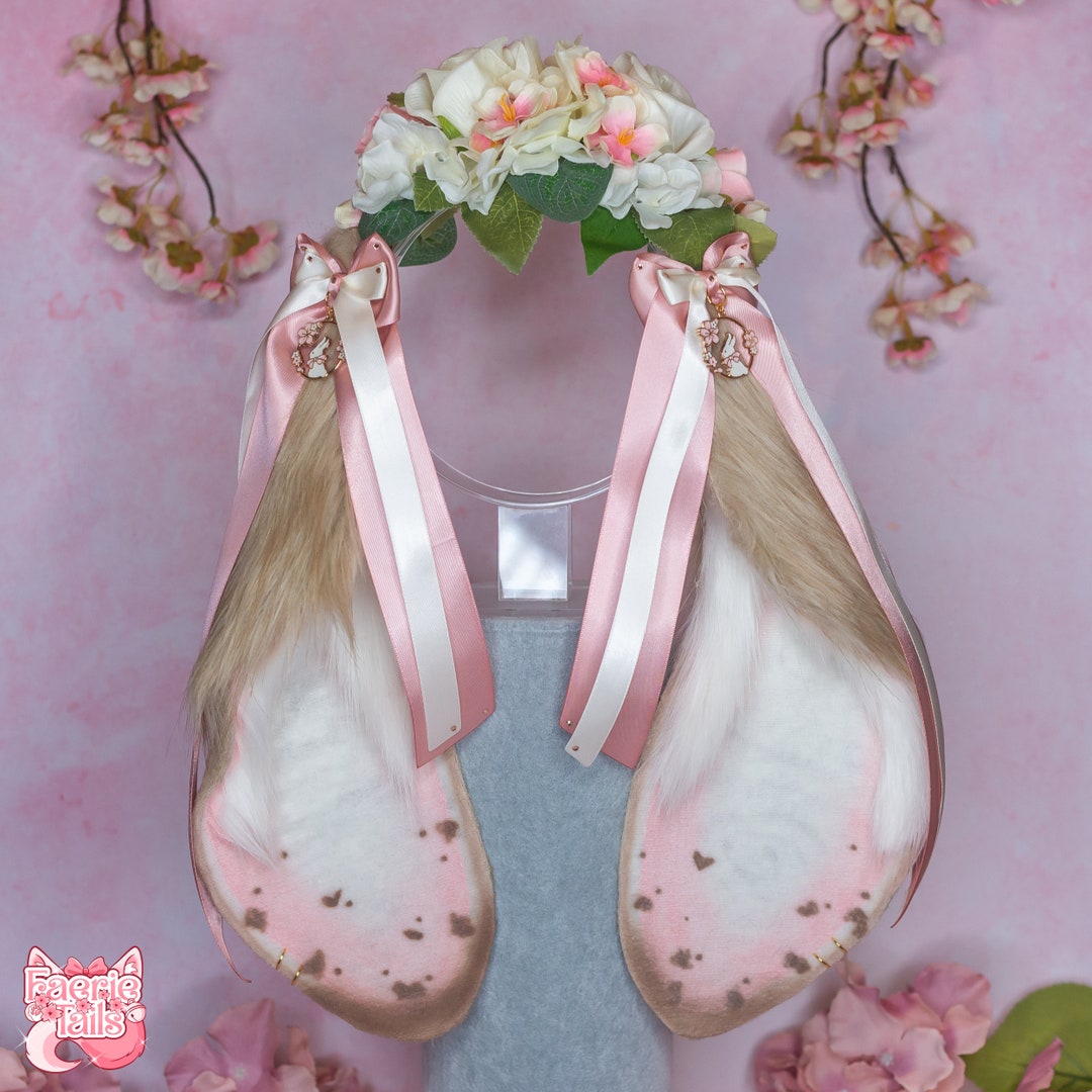 Spring Natural Large Lop Bunny Ears Headband, Lop Bunny Ears, Cosplay