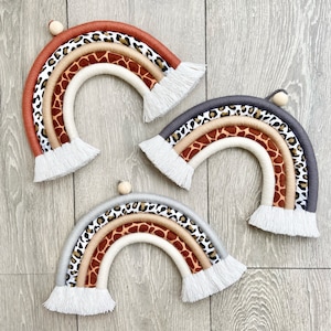 Safari kinderkamer inrichting / dierenkamer inrichting / Safari regenboog / Safari kinderkamer muur hangend / Jungle dieren muur hangen / Baby dier babycadeau