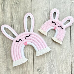 Bunny Rabbit Macrame Wall Hanging / Bunny Nursery Decor / Animal Rainbow Nursery Decor / Easter Bunny / Animal Nursery Decor /Easter Macrame