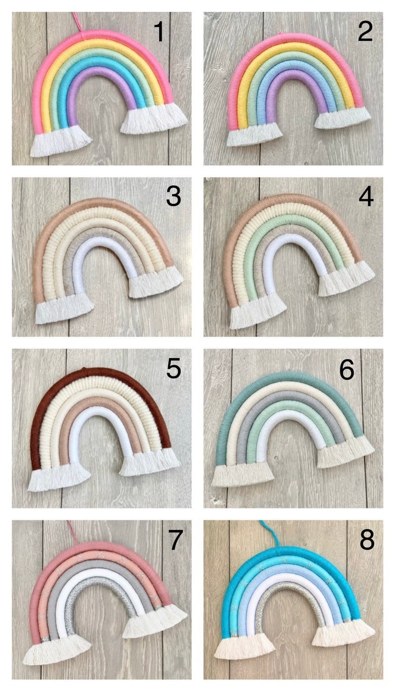 Personalised Name Rainbow Wall Hanging / New Baby / Custom Baby Shower Gift / Macrame / Nursery Decor Rainbow Hanging / Nursery Wall Hanging image 5