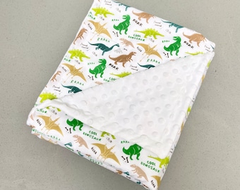 Dinosaur Baby Blanket / Nursery Cot Blanket / Baby Shower Gift / Dinosaur Baby Fleece Blanket / Dinosaur Baby Gift / Crib Pram Blanket