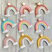 Rainbow Macrame Car Mirror Hanger / Car Charm / Essential Oil Diffuser / Hanging Car Accessory / Nursery Wall Hanging / Rainbow Macrame 