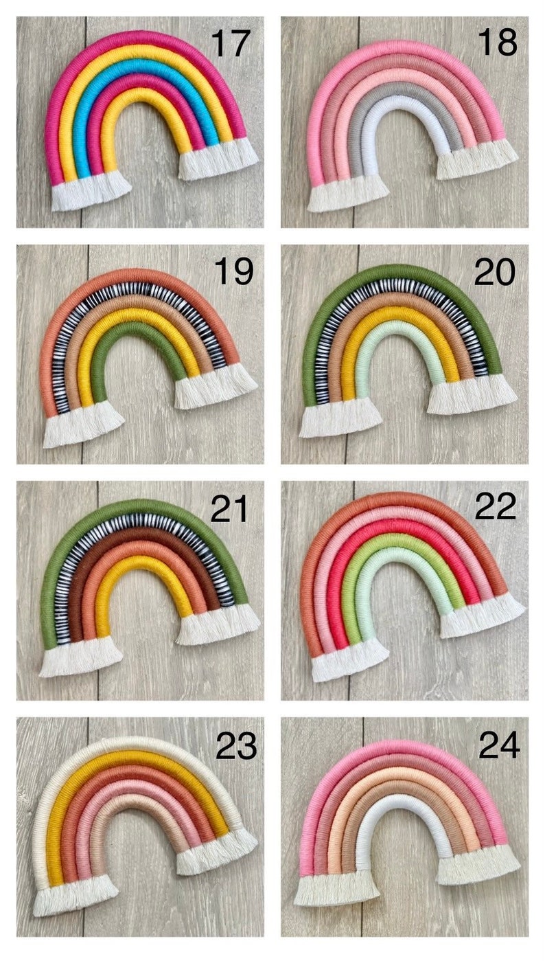 Personalised Name Rainbow Wall Hanging / New Baby / Custom Baby Shower Gift / Macrame / Nursery Decor Rainbow Hanging / Nursery Wall Hanging image 7