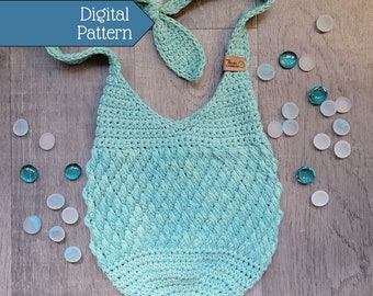 CROCHET BAG PATTERN, Gemstone Bag, Instructions for Crochet Market Bag, Tote Bag Pattern, Easy Crochet Satchel Tutorial