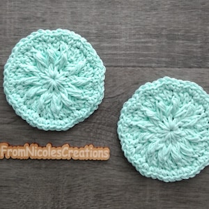 Crochet Pattern: Reusable Cotton Round Scrubby (Sunstar Scrubbie - PDF Download) image 3