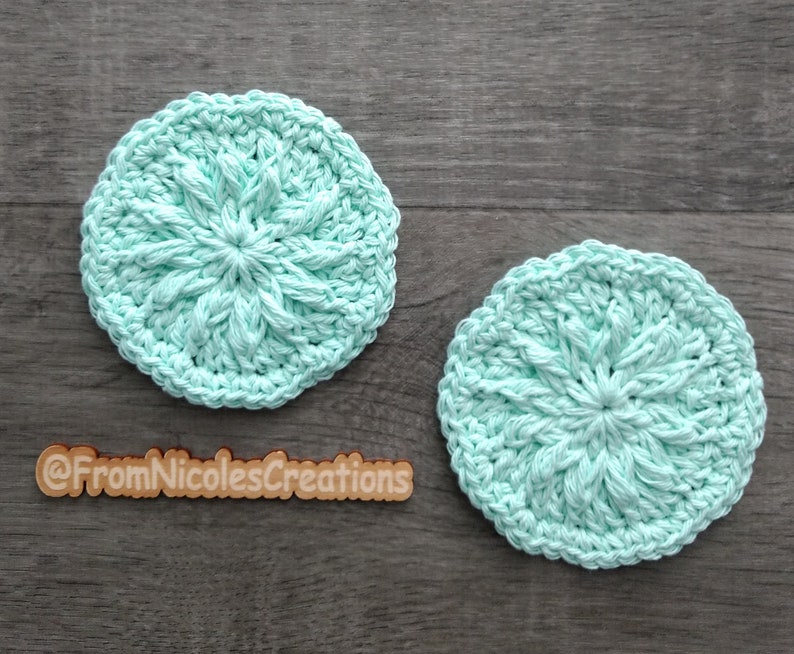 Crochet Pattern: Reusable Cotton Round Scrubby (Sunstar Scrubbie - PDF Download) image 3