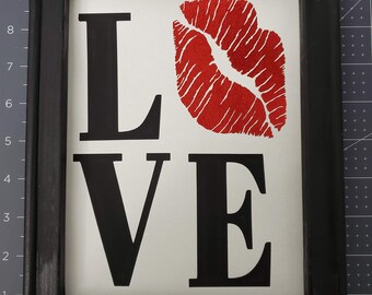 Love Reverse Canvas Wall Sign