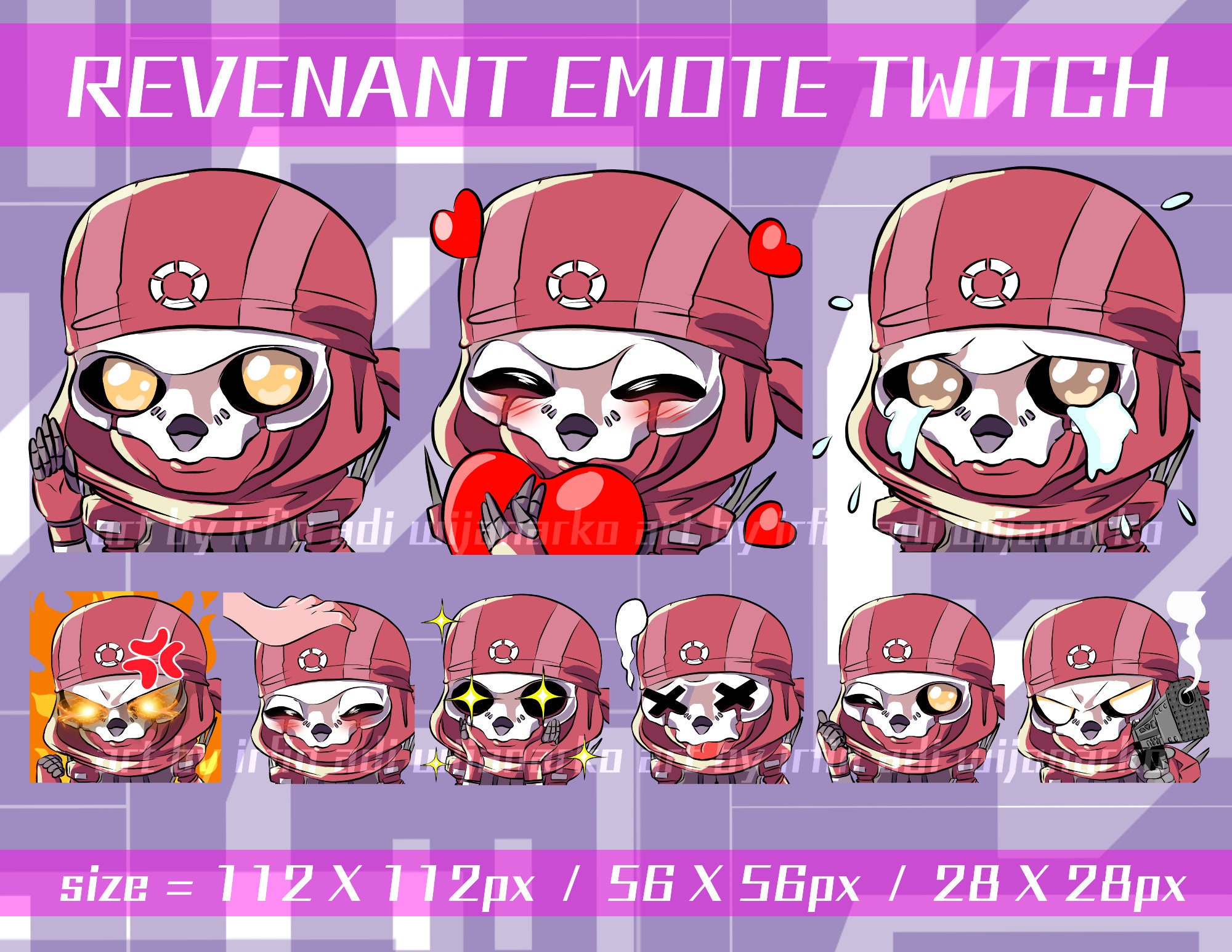 Revenant Apex Legends Twitch Emotes Pack Revenant Apex Etsy