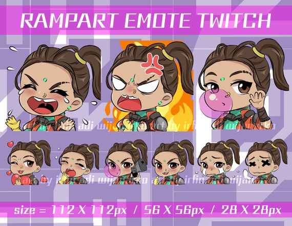 Apex Legends Twitch Emotes Pack Rampart Apex Legends Twitch Etsy
