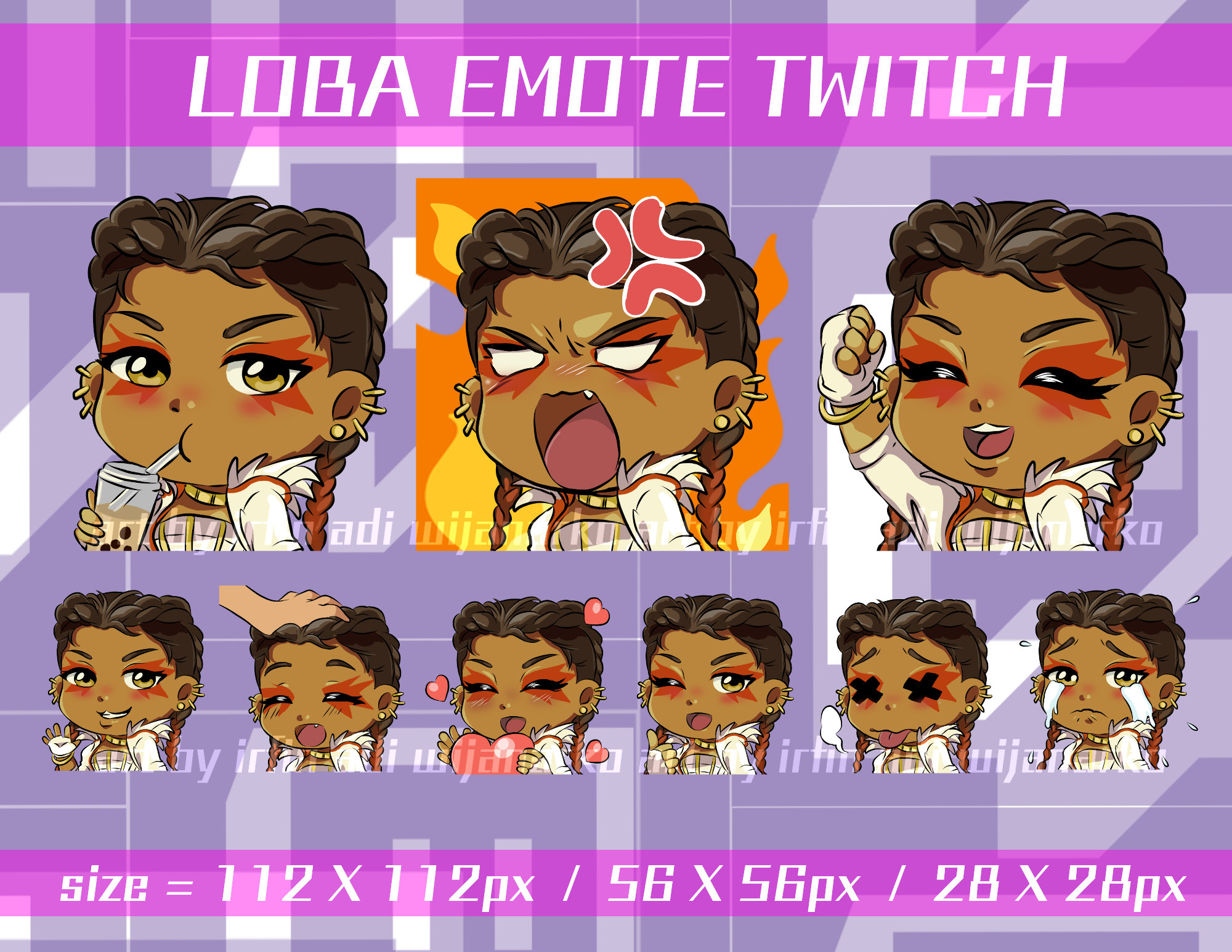 Loba Pepega, Pepe Apex Legends Pepe Twitch Emotes, Chibi Twitch Emotes,  Pepe Frog Pepega Meme Twitch Emotes by Cairoz Creative