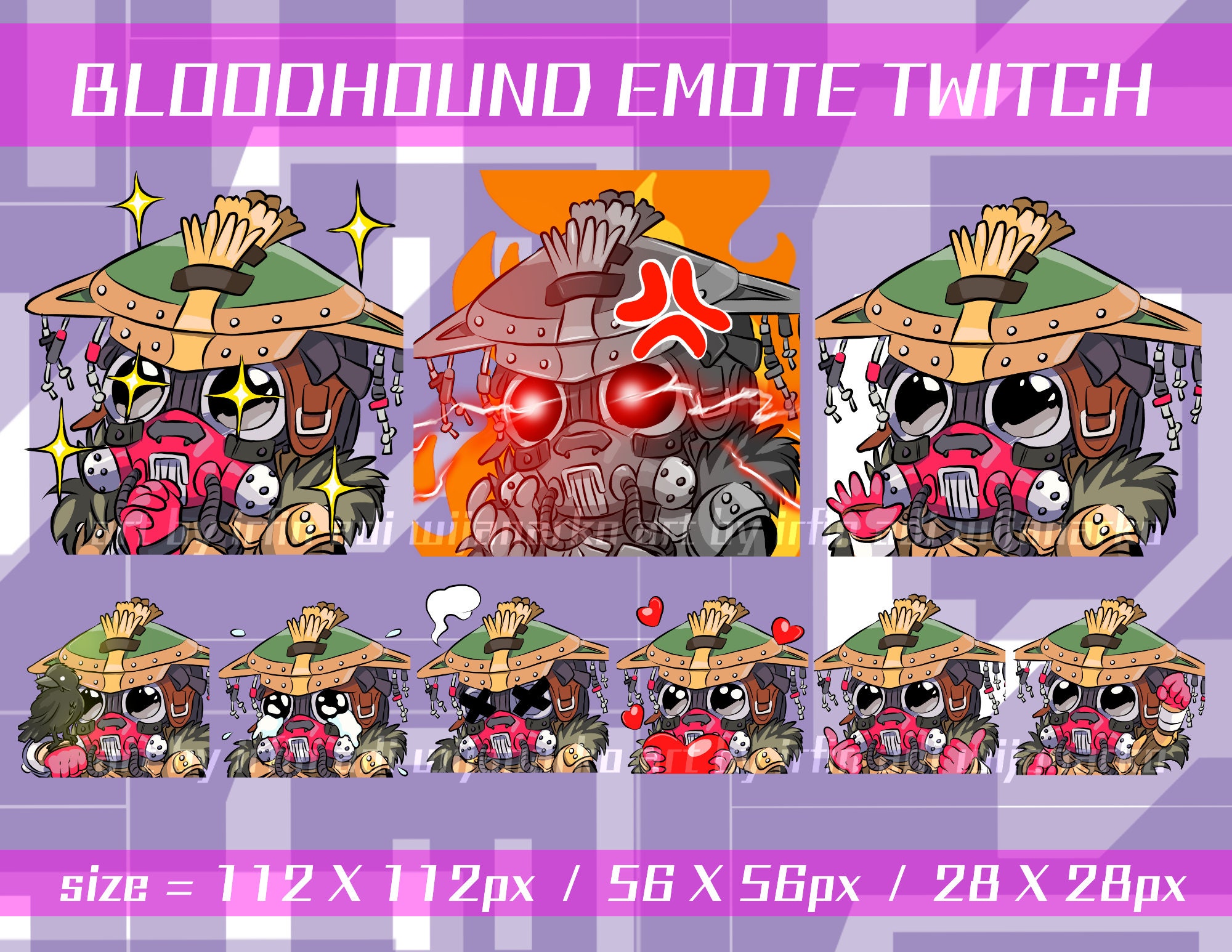 Bloodhound Apex Legends Twitch Emotes Pack Apex Legends Etsy