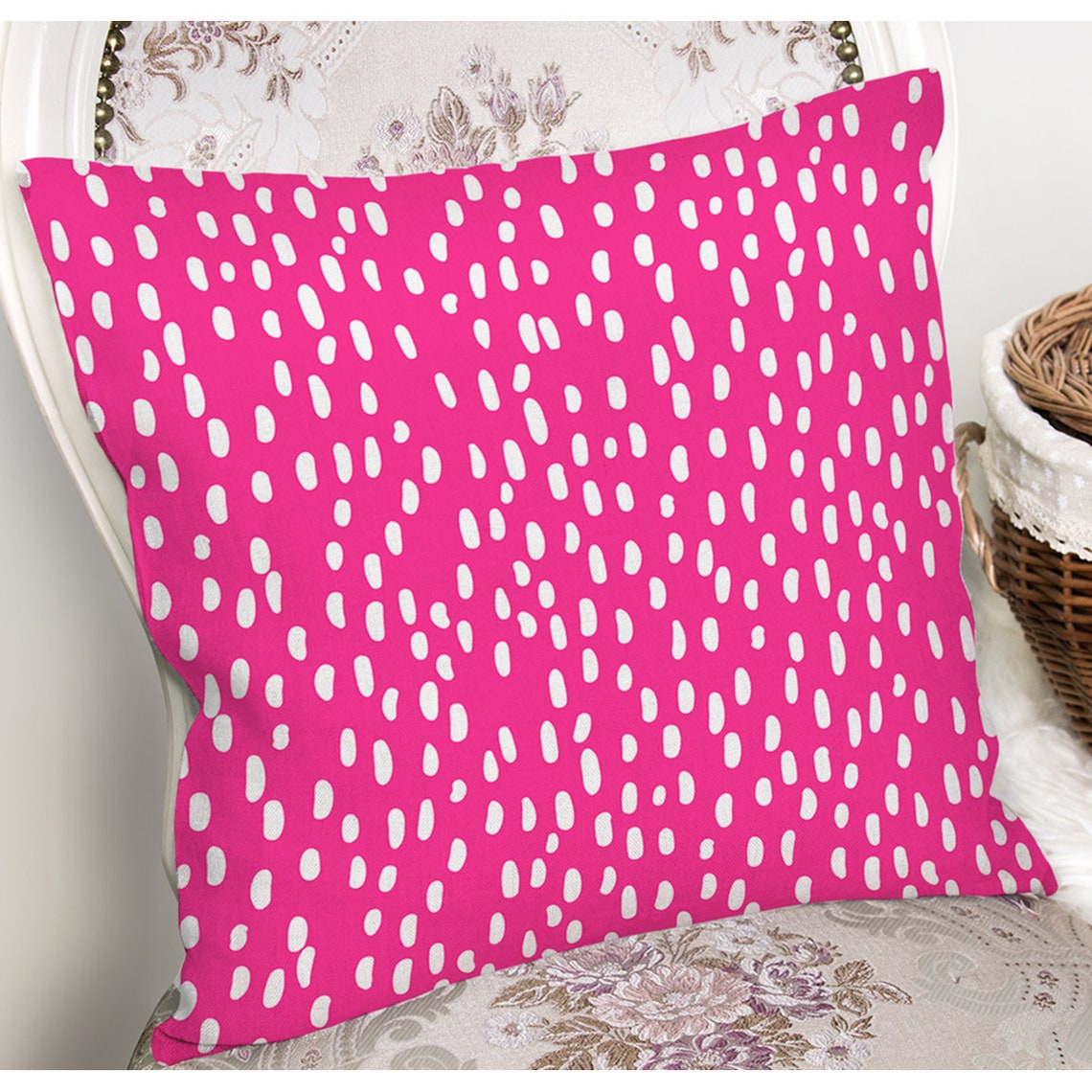 Polka Dot Pink Dot Cushion Cover UK Indoor Outdoor Cover Etsy