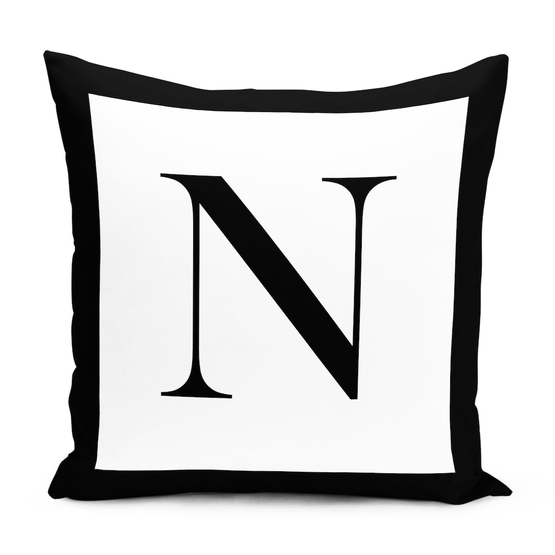 Letter N Black and White Digital Print Letter Cover Letter - Etsy