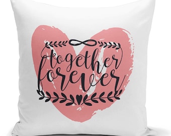 Pink Cover, Cushion Cover, Pillow Cover, 43*43 Cm, Love Words, Word Print, Digital Print, Comfy Home, Romantic Words, Modern Cushion, Cosy.