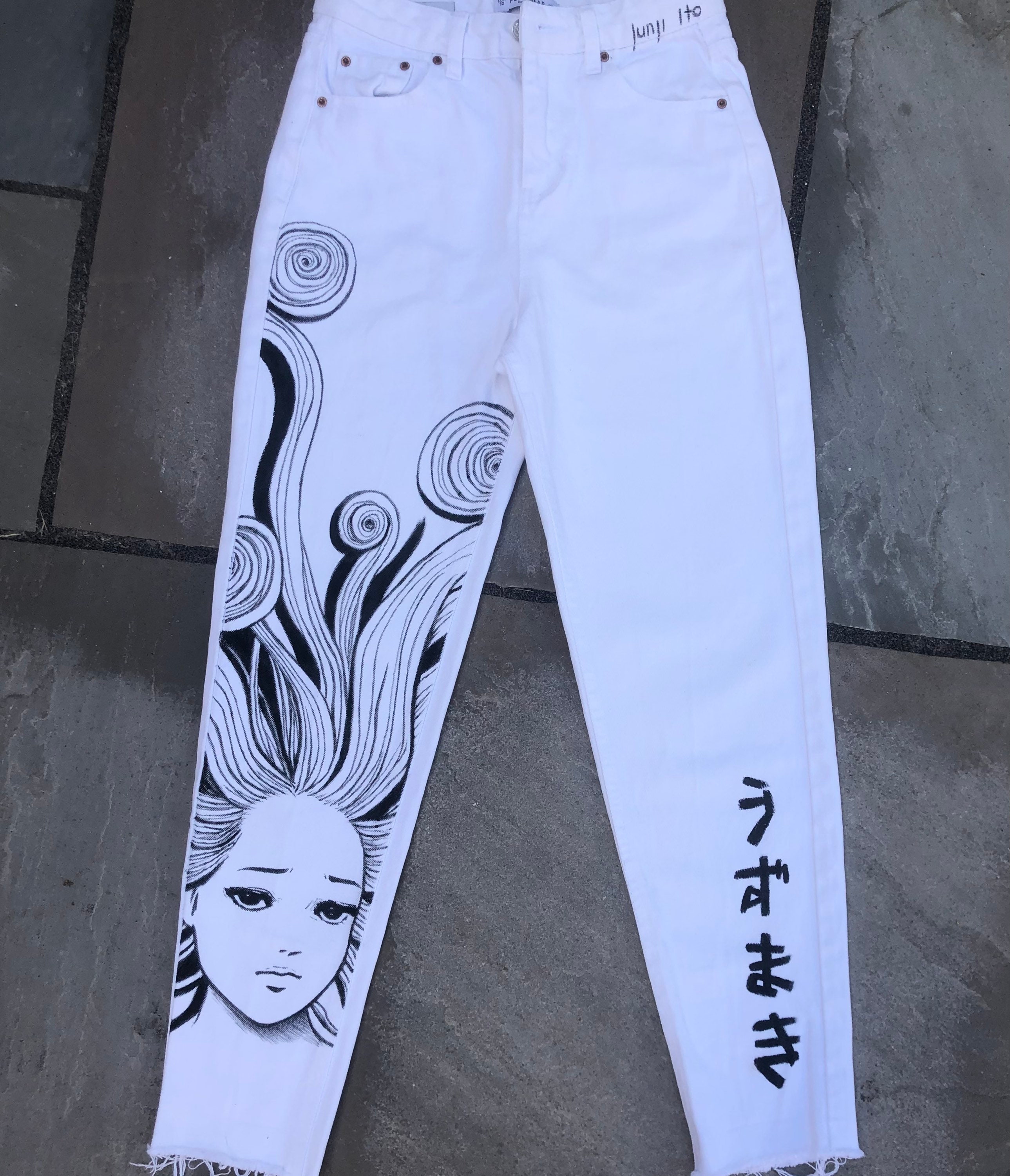 Uzumaki Junji Ito Custom Jeans - Etsy Sweden
