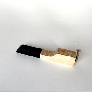 Black Dipped Bent Nail Wood Bottle Opener image 1