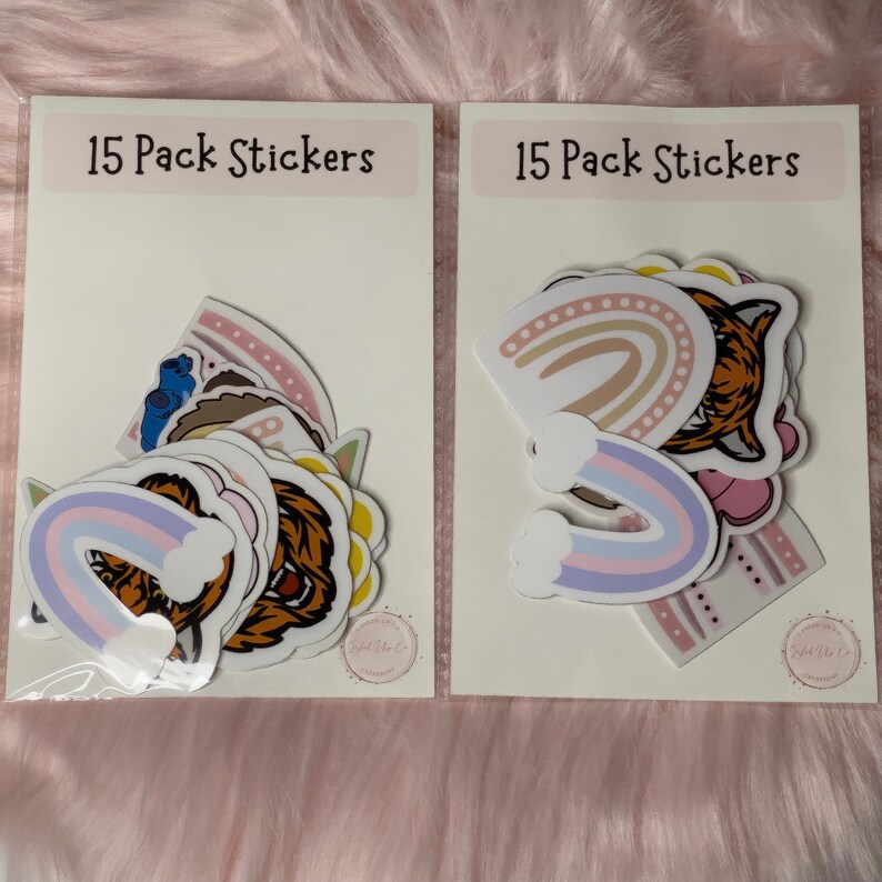 Embellishments 15pc Die Cut Rainbow Sticker Pack Planner or Scrapbook