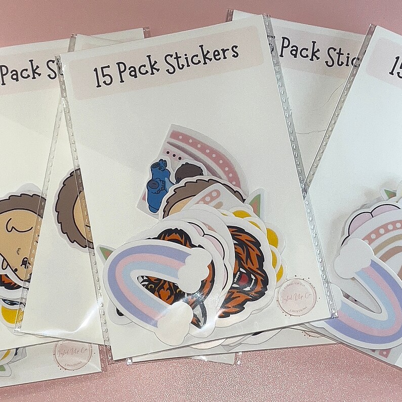 Embellishments 15pc Die Cut Rainbow Sticker Pack Planner or Scrapbook