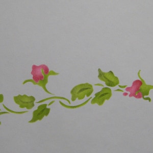 Mini Rose Bud Vine Stencil-581 or 583