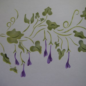 Hanging Flowers & Vines Stencil-572